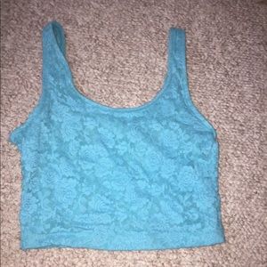 Blue crop top